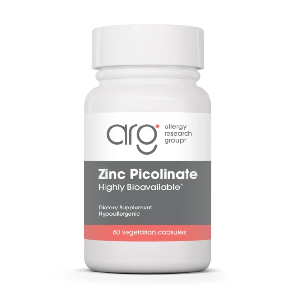 Zinc Picolinate 25 mg 60 vegcaps (lower cost and ideal for travel)