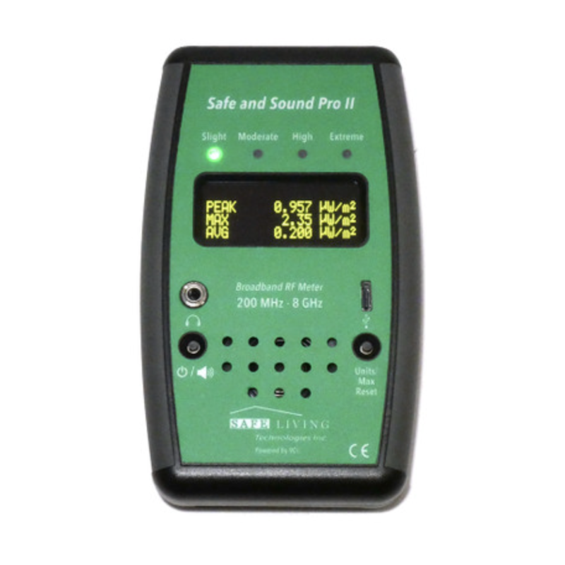 Safe and Sound Pro II RF Meter with 5G ranges